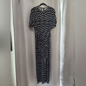 ASOS Polka Dot Plisse Culotte Jumpsuit